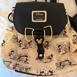Loungefly Black and Cream Disney Backpack